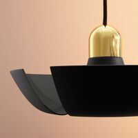 CYCNUS Pendel Store Sort/Guld