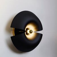 CYCNUS Væglampe Stor Sort/Guld