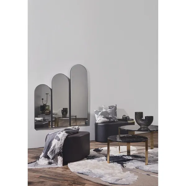 FLOREO Tappeto Ø130 Tortora/ Grigio/ Nero