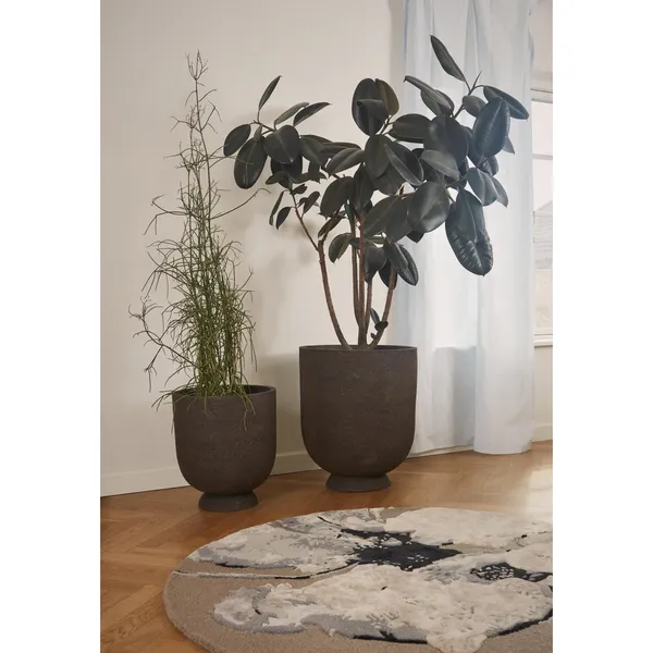 FLOREO Tappeto Ø130 Tortora/ Grigio/ Nero