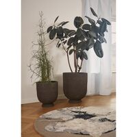 FLOREO Tappeto Ø130 Tortora/ Grigio/ Nero