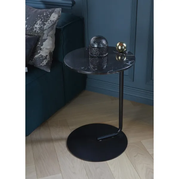 CASTELLUM Side Table Black/ Marble