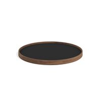 Bølling Tray Ø50 Walnut with Plates in Cognac/ Black