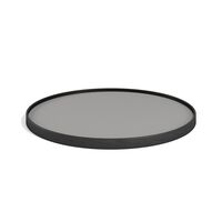 Bølling Tablett Ø60 Eiche Schwarz Lackiert mit Platten in Grau/ Grau