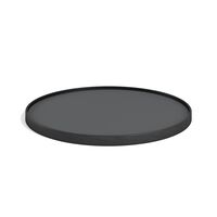 Bølling Tablett Ø60 Eiche Schwarz Lackiert mit Platten in Grau/ Grau