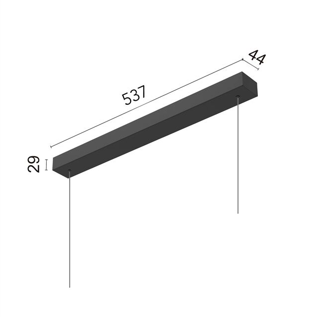Surface Kit For Super Line Taklampe 60W Sort Ikke Dimbar