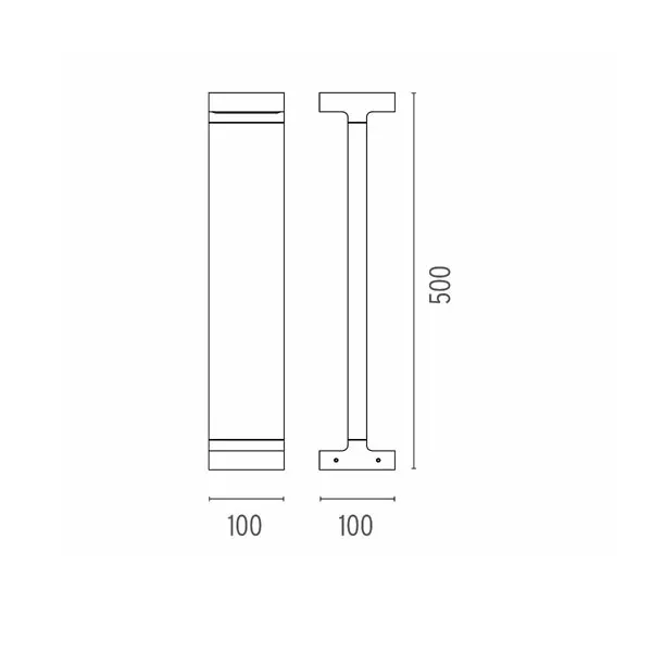 Flos Casting T 100 H 500 Lampada da Esterno Grigio