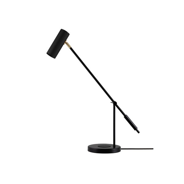 Hubble Read Tafellamp met Draadloos Opladen Zwart