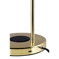 Hubble Read Table Lamp with Wireless Charging Brushed Brass