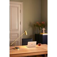 Hubble Read Table Lamp with Wireless Charging Brushed Brass