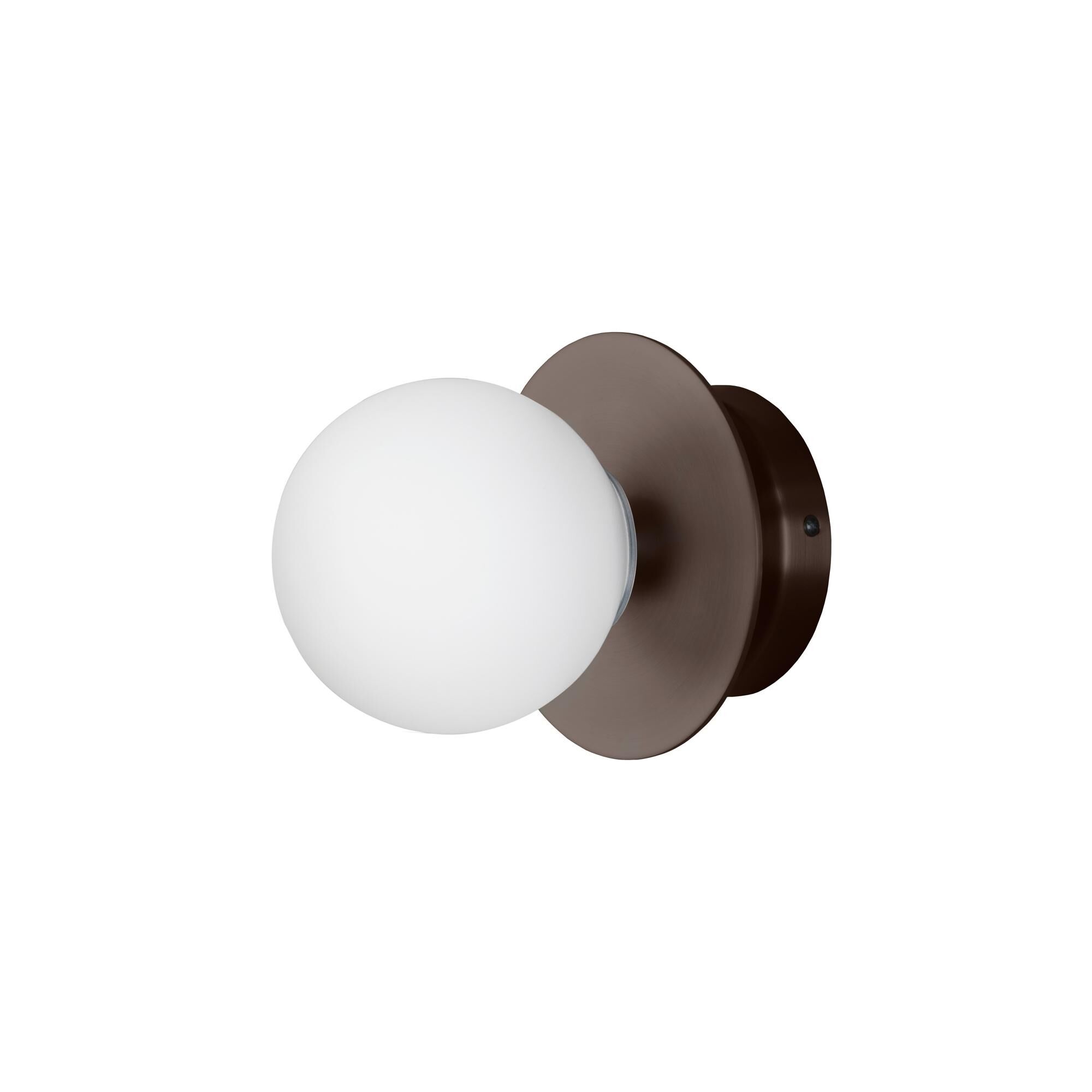 Art Deco V&auml;gg-/ Taklampa Brons/ Vit