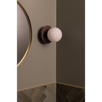 Art Deco Wand-/ Plafondlamp Brons/ Wit