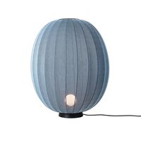, gestrickte Stehlampe , hoch/oval, niedrig, Ø65, Blauer Stein