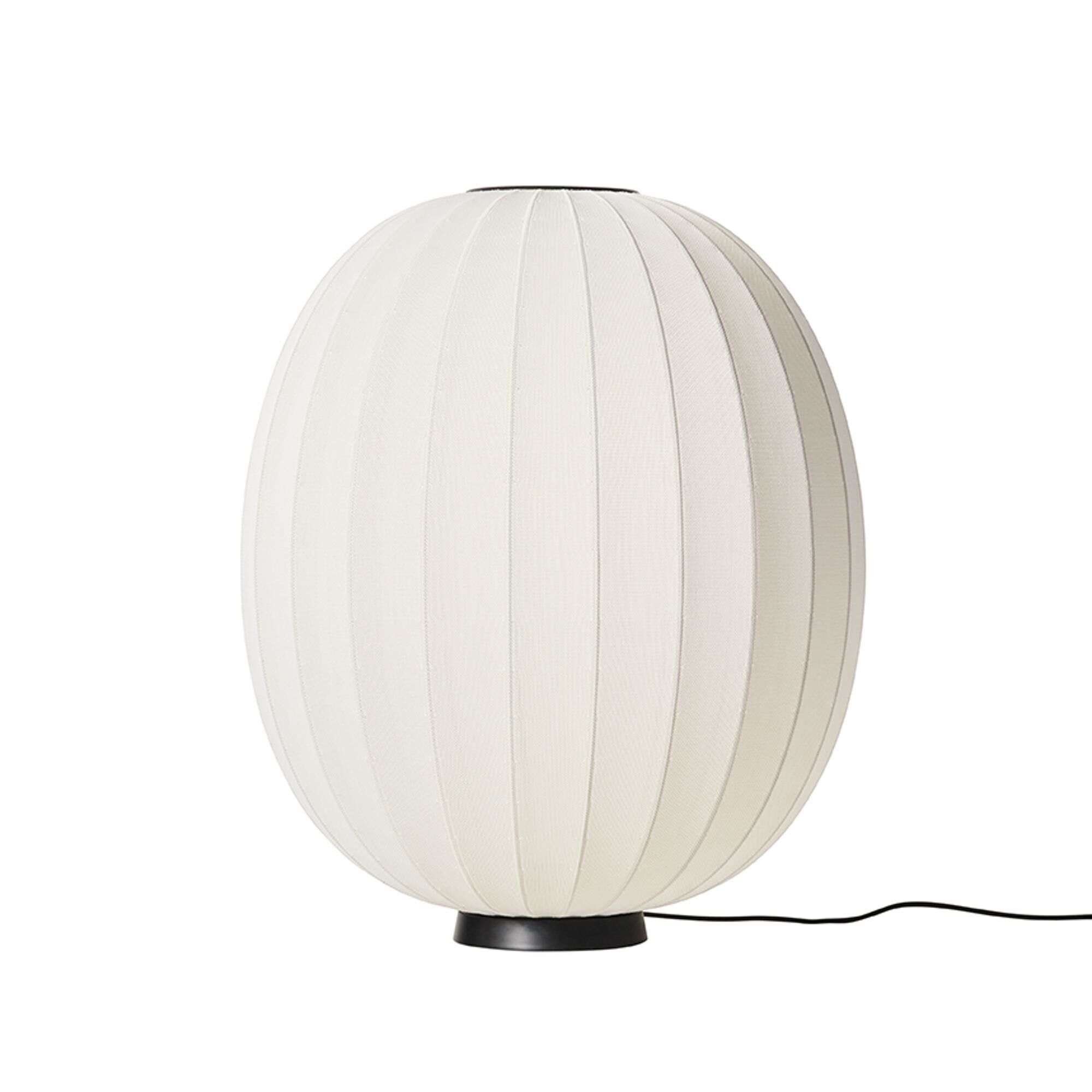 Knit-Wit H&ouml;g/Oval Golvlampa L&aring;g &Oslash;65 P&auml;rlvit