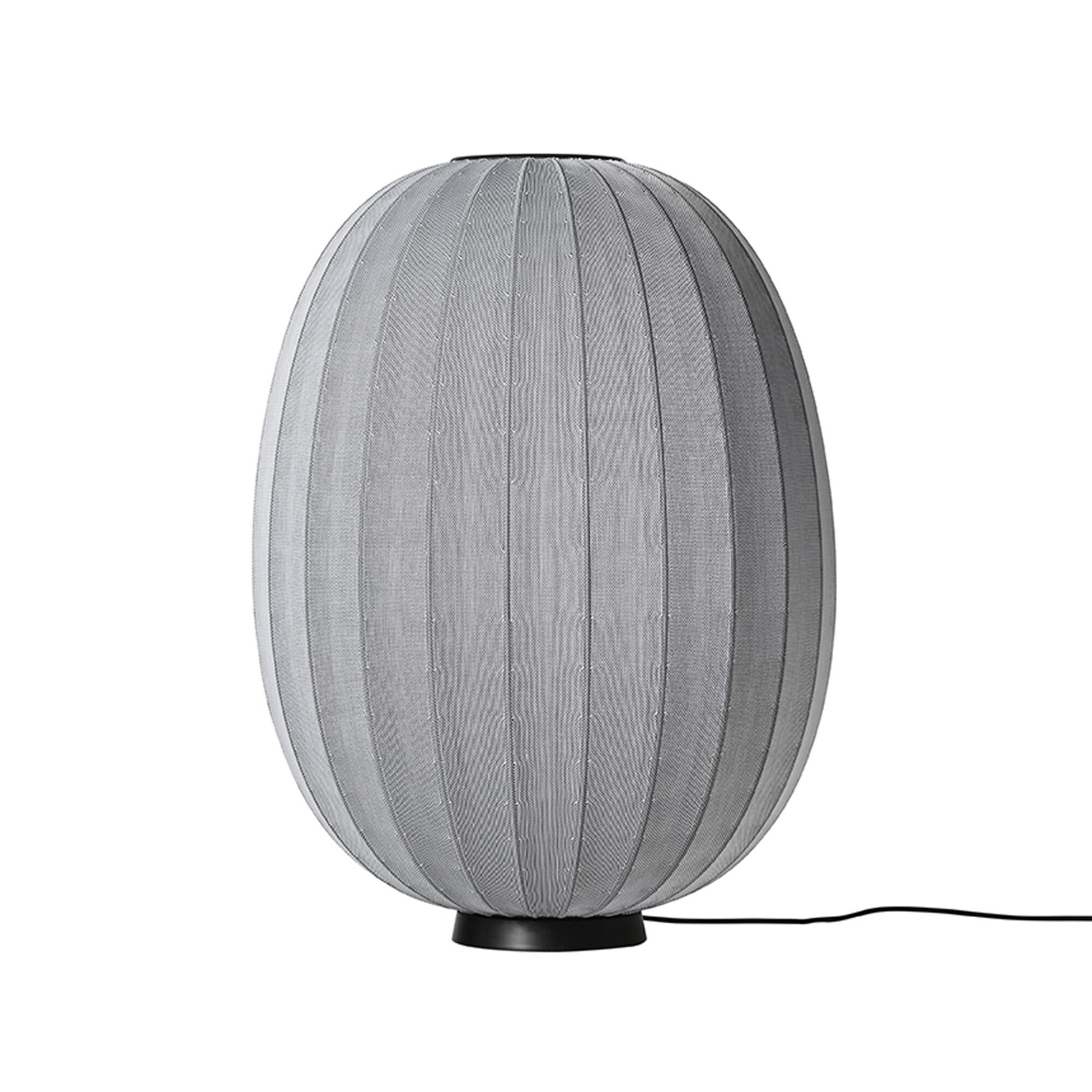 Knit-Wit H&ouml;g/Oval Golvlampa L&aring;g &Oslash;65 Silver