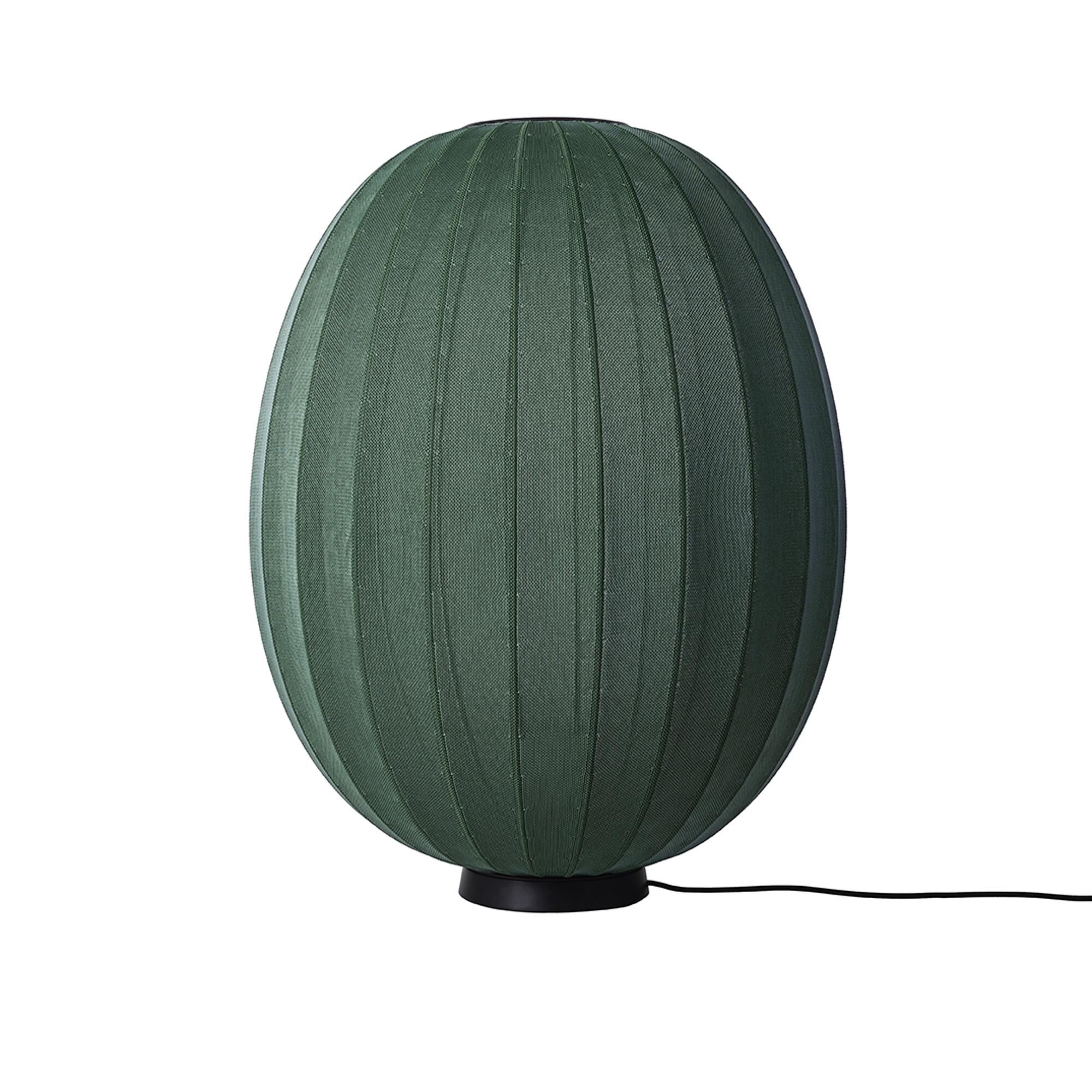 Knit-Wit H&ouml;g/Oval Golvlampa L&aring;g &Oslash;65 Tweed Gr&ouml;n