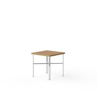 Inline Coffee Table 40x40 Stainless Steel/Oak