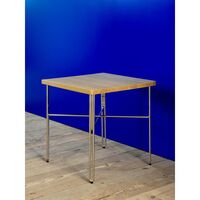 Inline Coffee Table 40x40 Stainless Steel/Oak