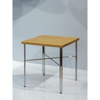 Inline Coffee Table 40x40 Stainless Steel/Oak