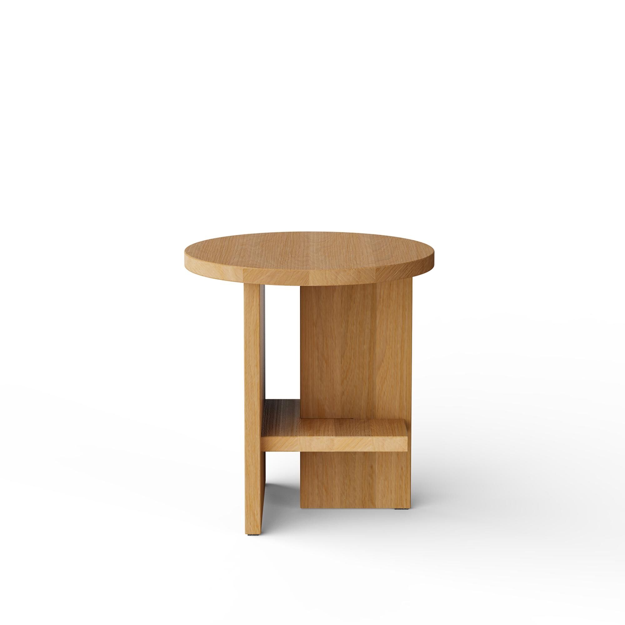 Table D'appoint Ronde en Chêne Tee