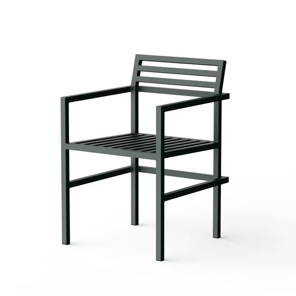 19 Outdoors Sedia da Esterno con Bracciolo Verde