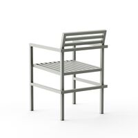 19 Outdoors Sedia da Esterno con Bracciolo Grigio