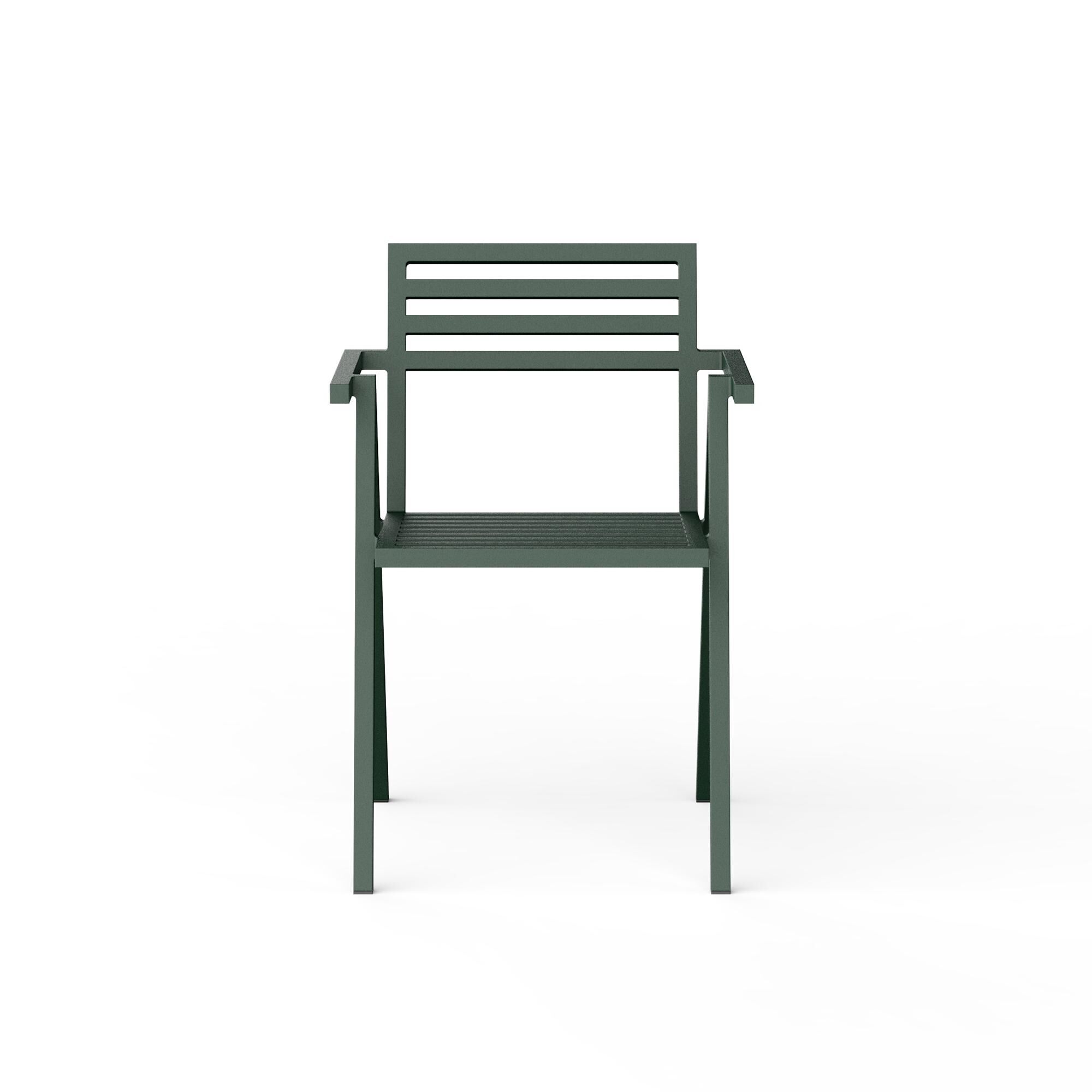NINE 19 Outdoors Stacking Utestol Med Armlene Grønn