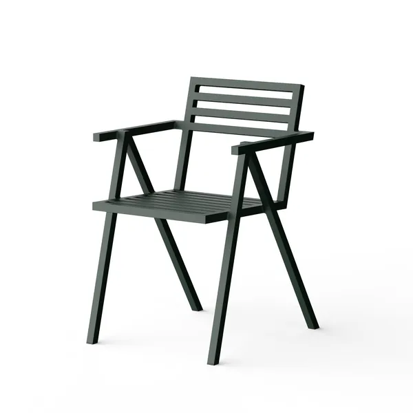 NINE 19 Outdoors Stacking Sedia Da Esterno Con Braccioli Verde