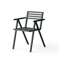 NINE 19 Outdoors Stacking Sedia Da Esterno Con Braccioli Verde