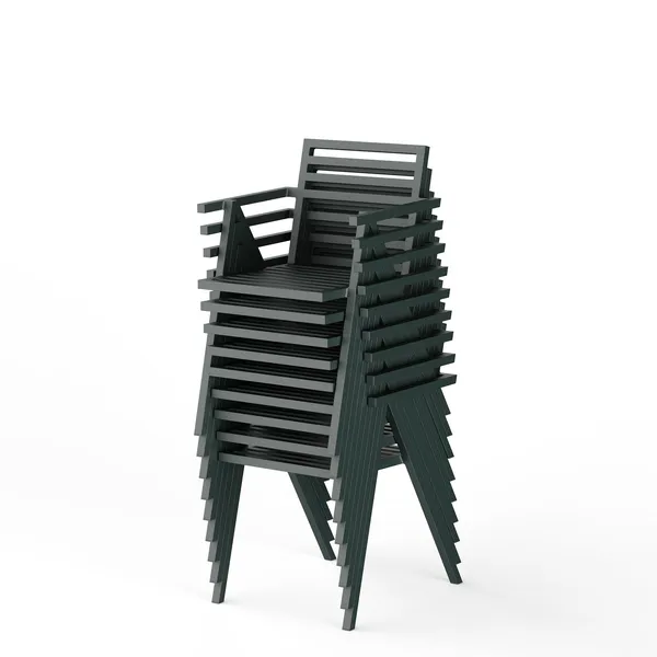 NINE 19 Outdoors Stacking Sedia Da Esterno Con Braccioli Verde