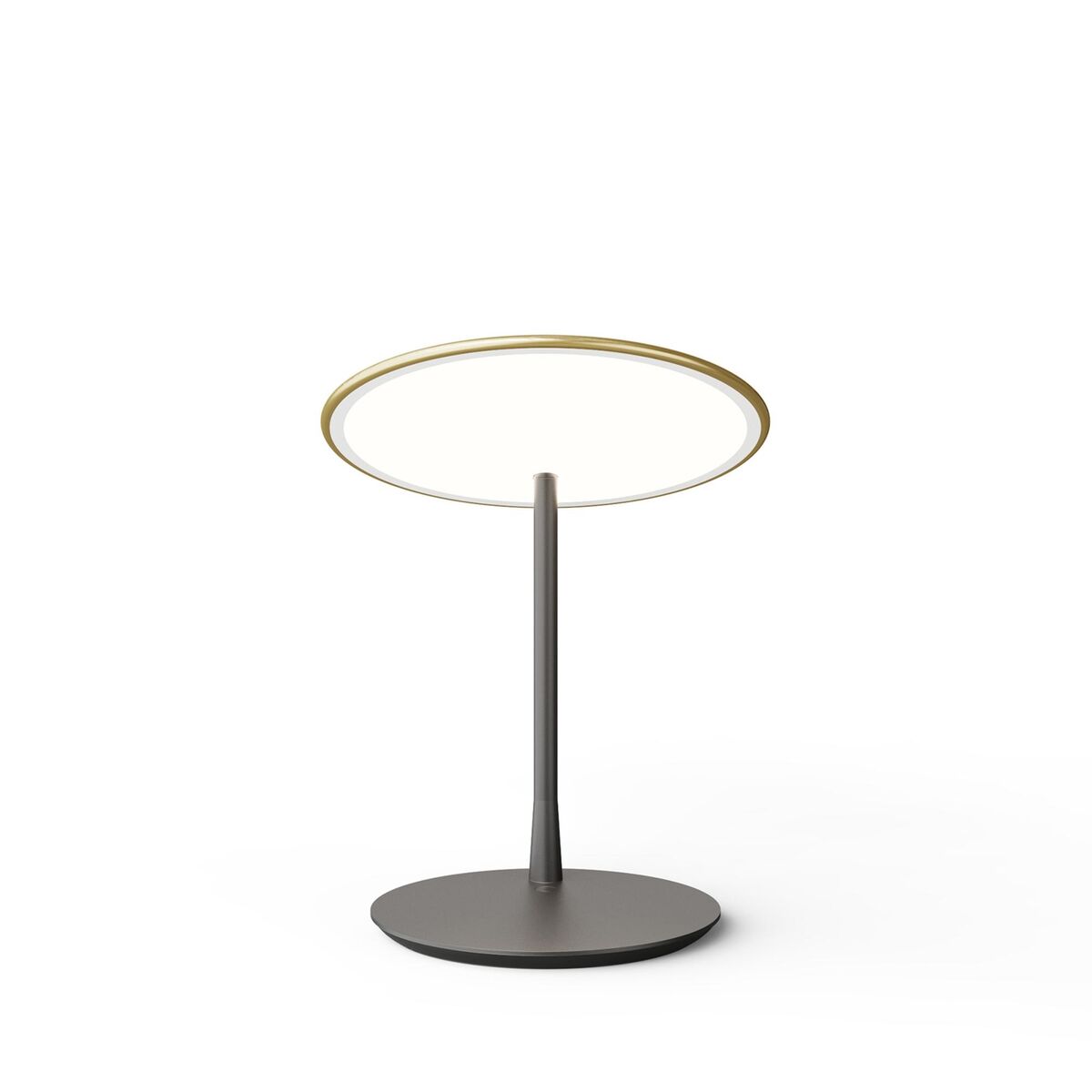 Disc Table Lamp Brushed Brass/ Black