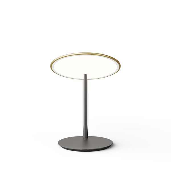 Disc Table Lamp Brushed Brass/ Black