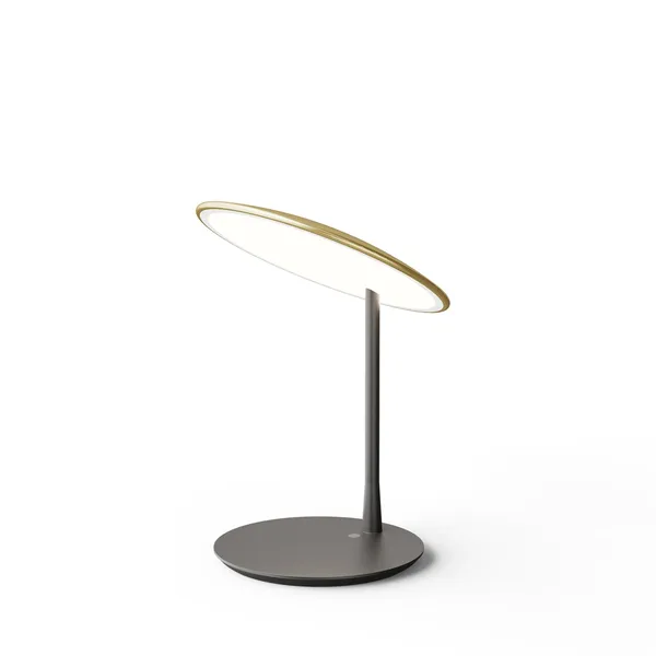 Disc Bordlampe Børstet Messing/Sort