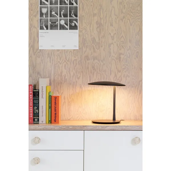 Disc Bordlampe Børstet Messing/Sort