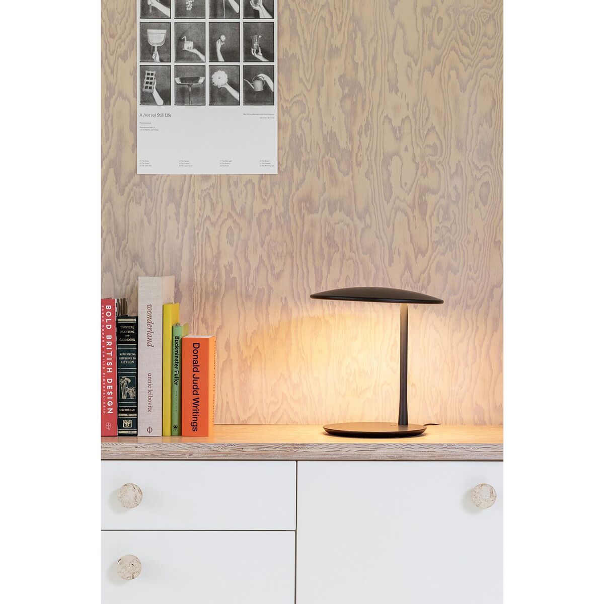 Disc Table Lamp Brushed Brass/ Black
