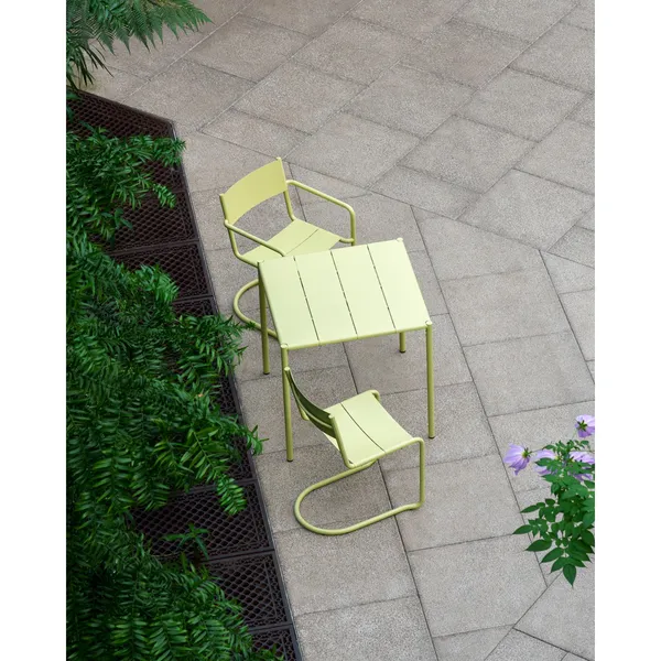 Sine Dining Table 75 x 75 cm Yellow