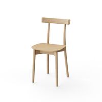 Skinny Houten Eetkamerstoel Natuurlijk Eiken