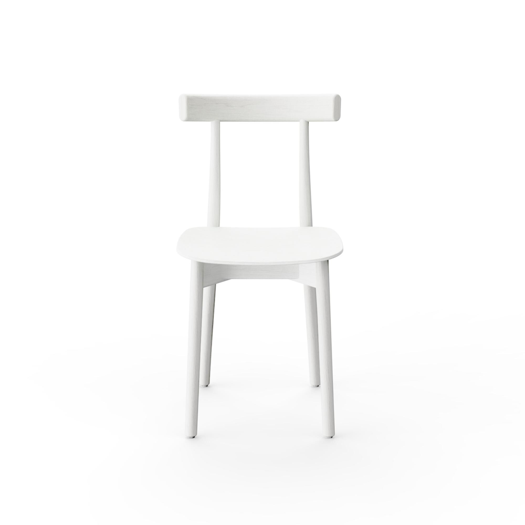 Skinny Wooden Spisebordsstol Hvid/Ask