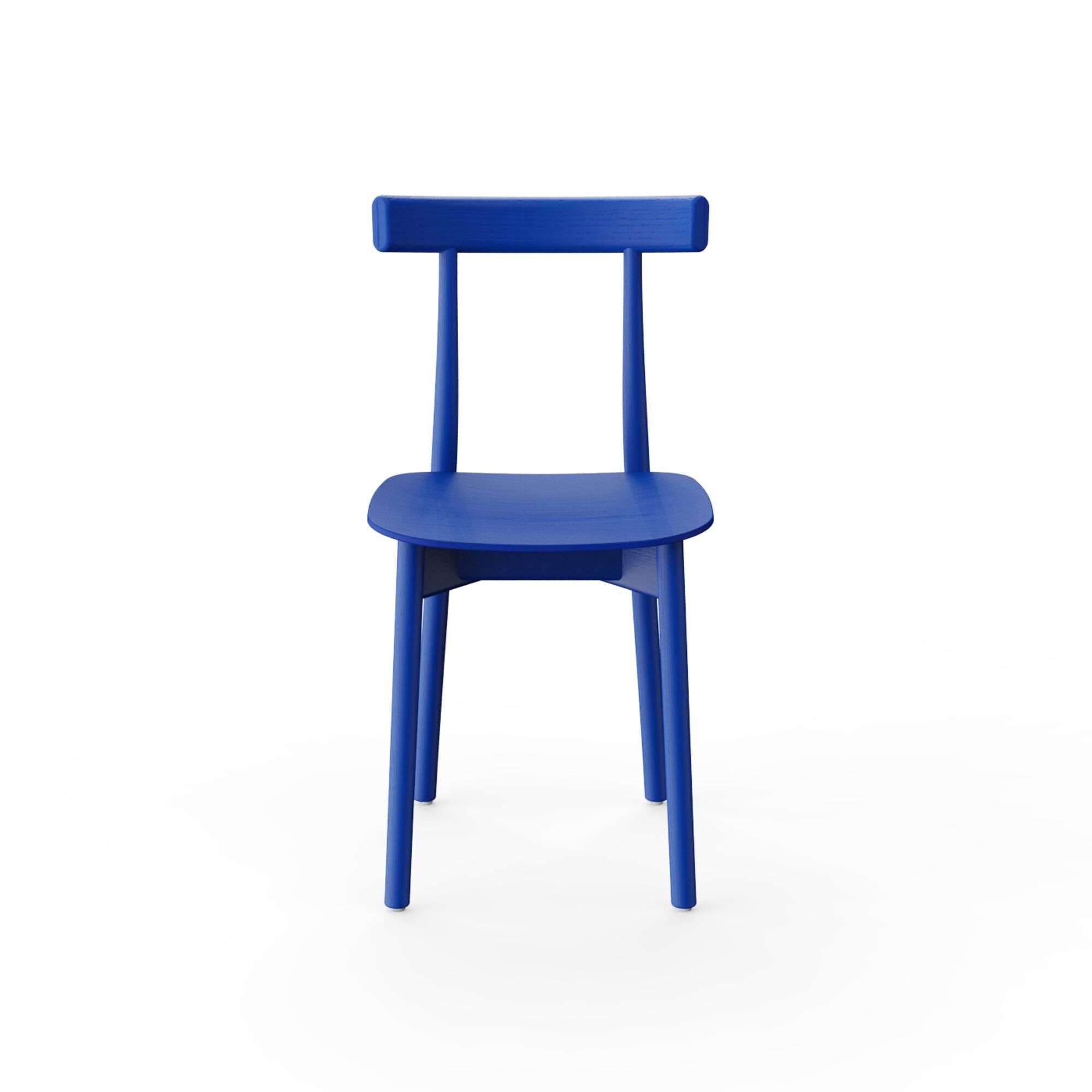 Skinny Wooden Spisebordsstol Bl/Aske