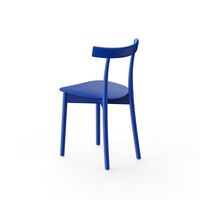 Smal Trämatstol blå/Ask