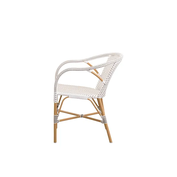 Sedia da Caffè Per Esterni Madeleine , Bianco/mandorla