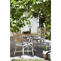 Sedia da Caffè Monique con Braccioli Bianco