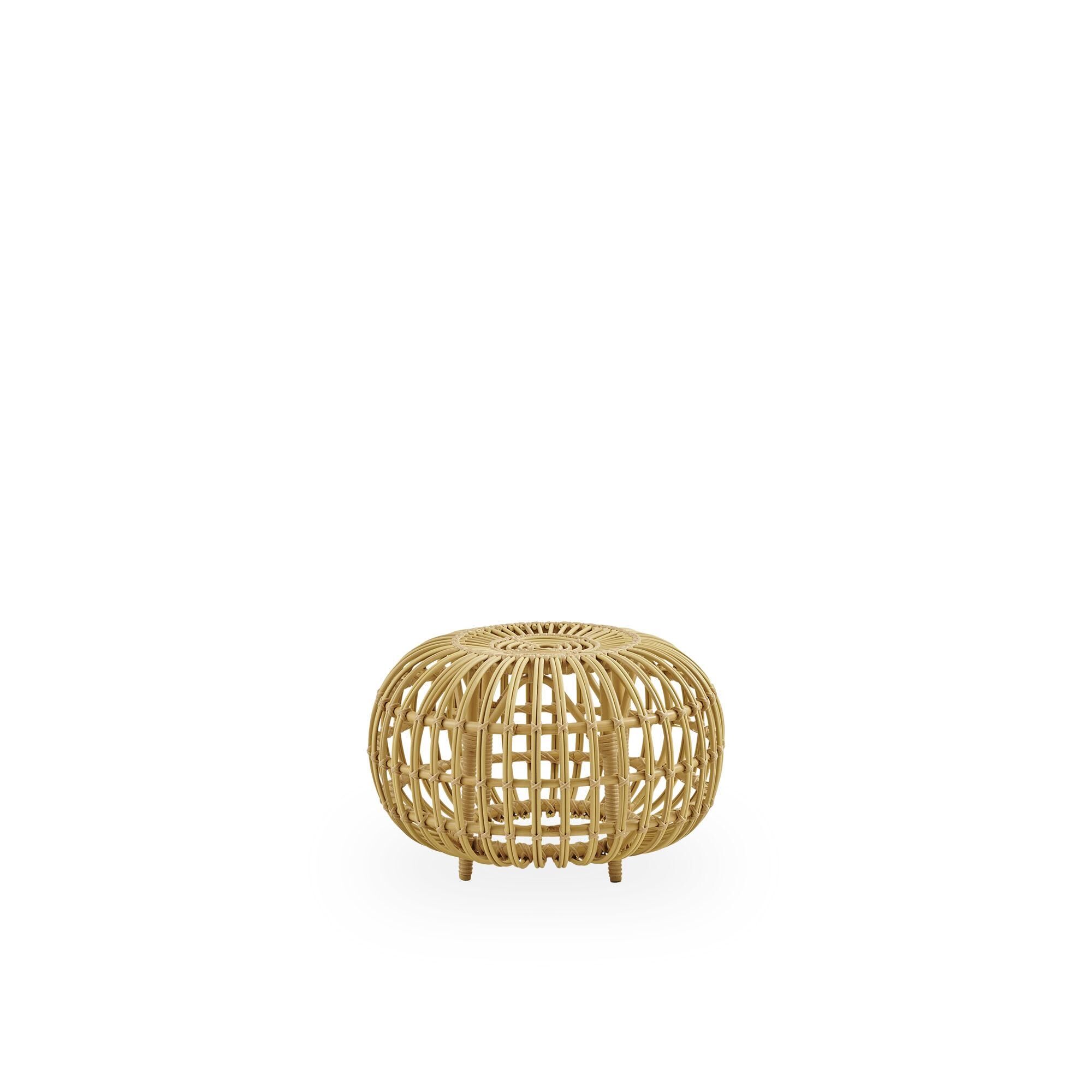 Utvendig Ottoman Liten Aluminium/naturfarget