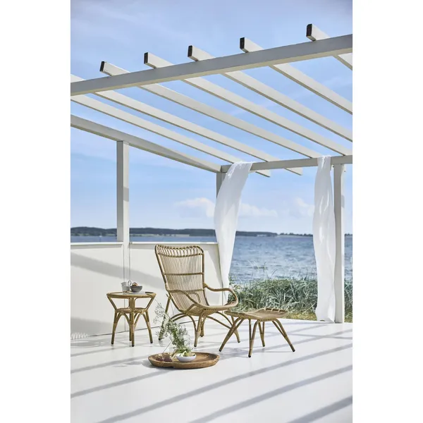 Tony Exterior Side Table Aluminum/Antique