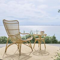 Tony Exterior Side Table Aluminum/ Nature