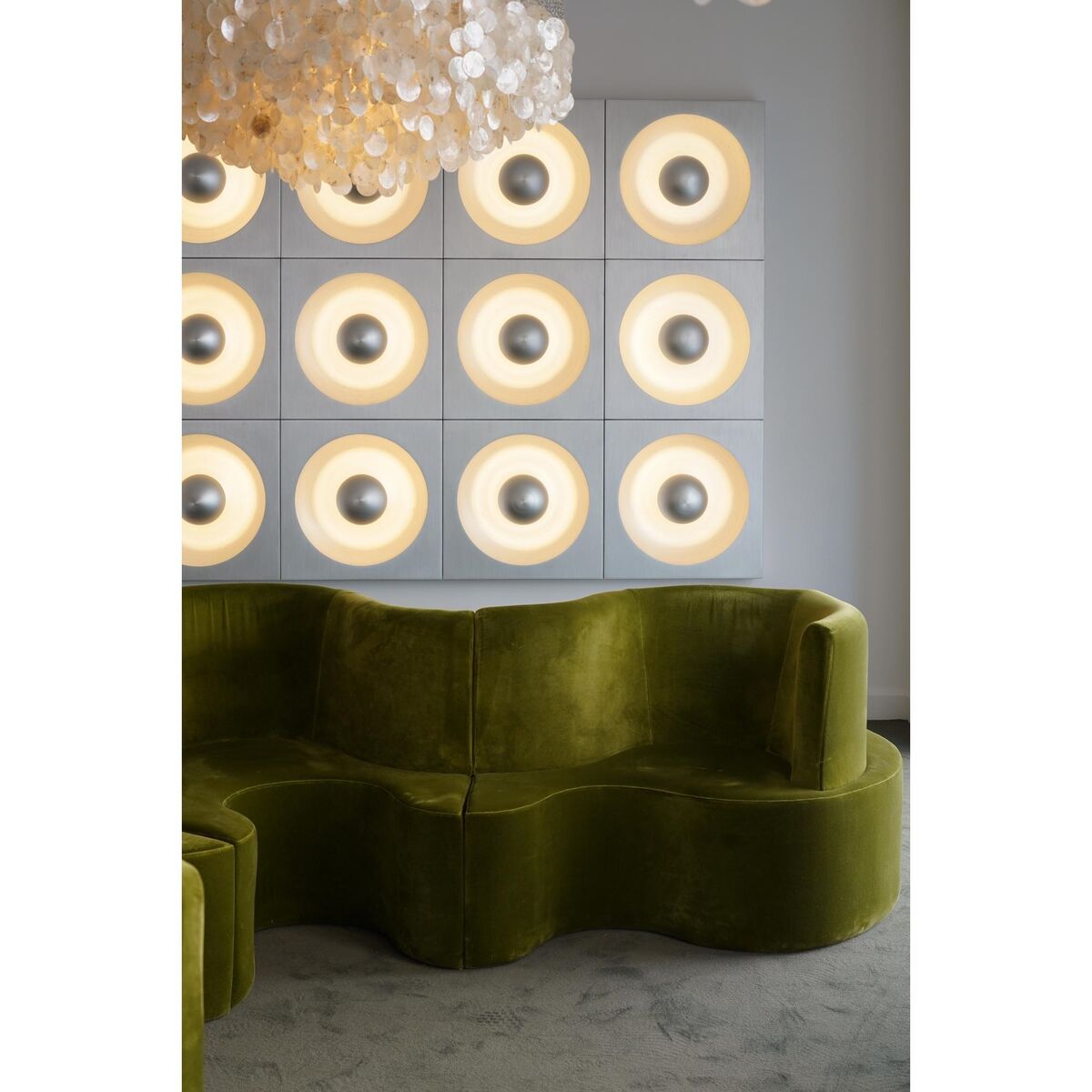 Verner Panton Spiegel Vegglampe/ Taklampe Børstet Aluminium