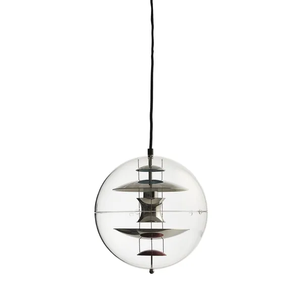 Globe Pendel Ø28 Krom/Rød/Blå