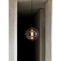Globe Pendel Ø28 Krom/Rød/Blå
