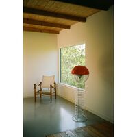 Draad Vloerlamp Chroom/ Oranje