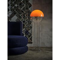 Draad Vloerlamp Chroom/ Oranje